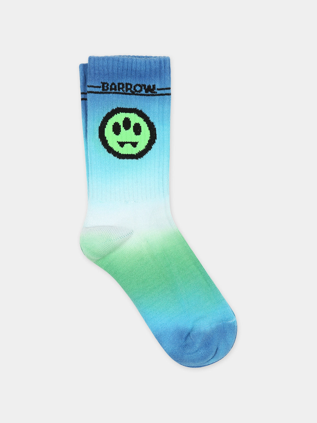 Light blue socks for kids with smiley